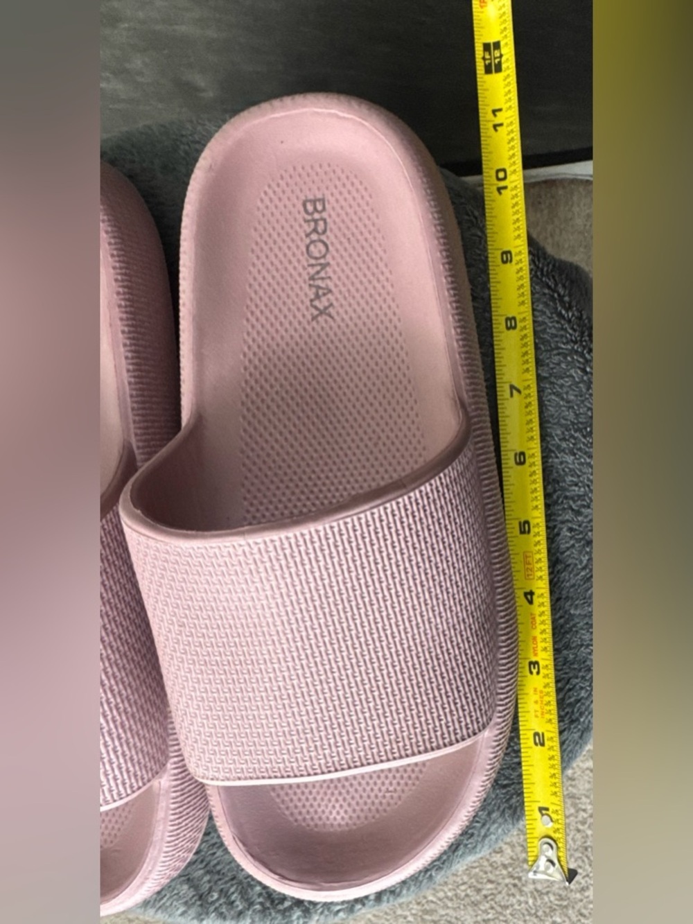 BRONAX Pink Cloud Slides Sandals | Cushioned Comfort Thick Sole | Size 9 - Picture 4 of 7